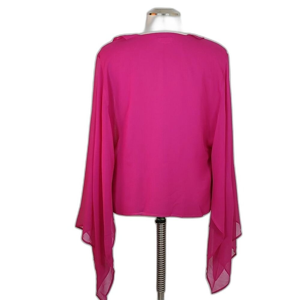 🩷HP🩷 Yves St Laurent Rive Gauche Haute Pink Chiffon Gown Cover-Up Rare! - Picture 4 of 14